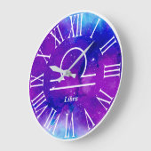 Trendy Zodiac Nebula Libra Symbol Große Wanduhr (Winkel)