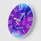 Trendy Zodiac Nebula Sagittarius Symbol Große Wanduhr (Winkel)