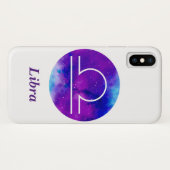 Trendy Zodiac Sign Libra Lila Nebel Case-Mate iPhone Hülle (Rückseite (Horizontal))