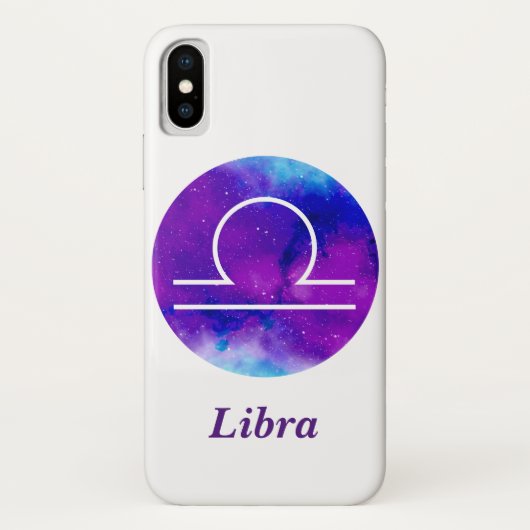 Trendy Zodiac Sign Libra Lila Nebel Case-Mate iPhone Hülle (Rückseite)
