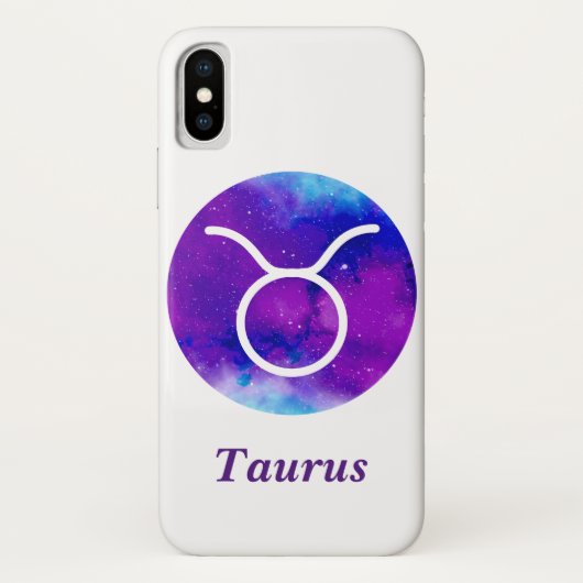Trendy Zodiac Sign Taurus Lila Nebel Case-Mate iPhone Hülle (Rückseite)