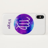 Trendy Zodiac Sign Virgo Lila Nebel Case-Mate iPhone Hülle (Rückseite (Horizontal))