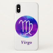 Trendy Zodiac Sign Virgo Lila Nebel Case-Mate iPhone Hülle (Rückseite)