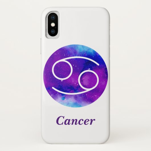 Trendy Zodiac-Syndrom Lila Nebel Case-Mate iPhone Hülle (Rückseite)