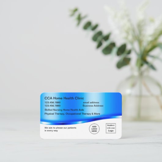 Trendy Zuhause Health Business Cards Visitenkarte (Stehend Vorderseite)