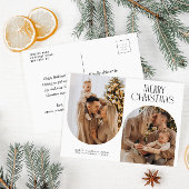 Trendy, zwei Fotos Weihnachtsfeiertag Postkarte