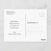 Trendy, zwei Fotos Weihnachtsfeiertag Postkarte (Rückseite)