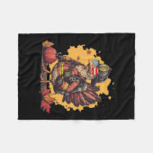 Trendyz Design Herren Thanksgiving Firefighter - B Fleecedecke (Vorderseite (Horizontal))