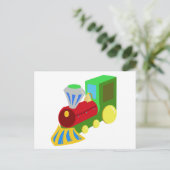 trenecito COLORFUL CARTOON TRAIN Kindergrafik Postkarte (Stehend Vorderseite)