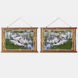 Trenino di Ascona Wandteppich Mit Holzrahmen