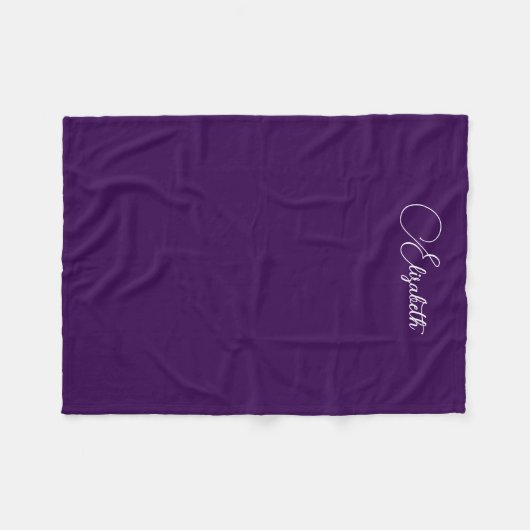 Trennen handgeschriebener Skriptname Dark Lila Sma Fleecedecke (Vorderseite (Horizontal))