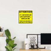 Trennen Sie das Live Support Funny Poster (Heimbüro)