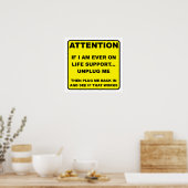 Trennen Sie das Live Support Funny Poster (Küche)