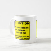 Trennen Sie den Support für den Life Funny Mug Kaffeetasse (Vorderseite Links)