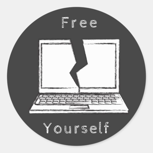 Trennen und gehen Sie nach draußen Runder Aufkleber (Vorderseite)