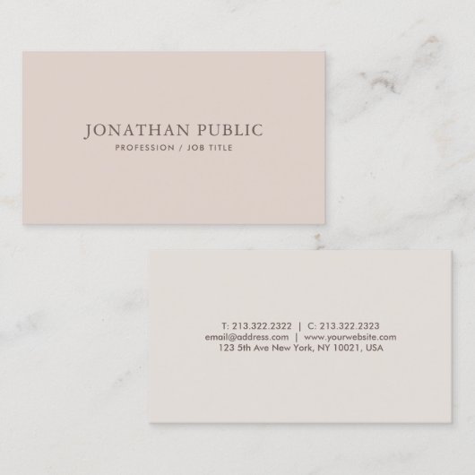 Trennen von eleganten Farben Moderne, einfache Vor Visitenkarte (Vorne/Hinten)