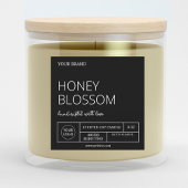 Trennen von herunterladbaren Black Candle Labels Einladung