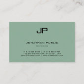 Trennen von Monogram-Vorlage für moderne elegante Visitenkarte (Rückseite)