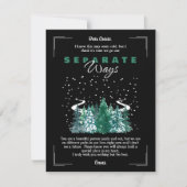 Trennende Aufspaltungskarte Ankündigung (Vorderseite)