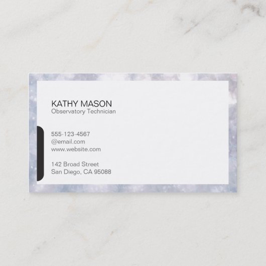 Trennlinie mit schwarzem Tab/Nachtfluggeschoss C Visitenkarte (Rückseite)