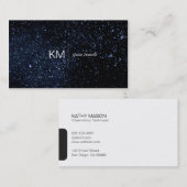 Trennlinie mit schwarzem Tab/Nachthimmel Visitenkarte (Vorne/Hinten)