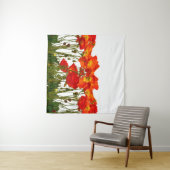 Trennlinie zwischen roten Mohnchen, Hintergrund, g Wandteppich (Beispiel (Horizontal))