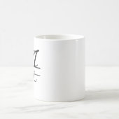 Trennmonogramm A-Z Schwarz und Weiß Kaffeetasse (Mittel)