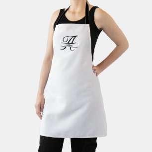 Trennmonogramm A-Z Schwarz und Weiß Schürze
