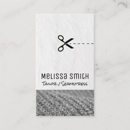 Trennschere schneiden | Seamstress | Schneider Visitenkarte (Vorderseite)