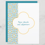 Trennseite für den blauen gelben Spanischen Fliese (Vorne/Hinten)