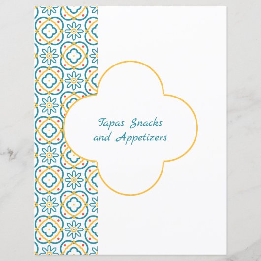 Trennseite für den blauen gelben Spanischen Fliese (Vorderseite)