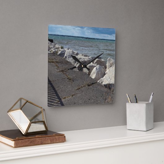 Trennung der Erie-Farben Quadratische Wanduhr (Büro)