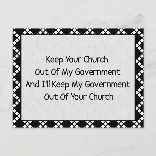 Trennung der Staat Postkarte (Vorderseite)