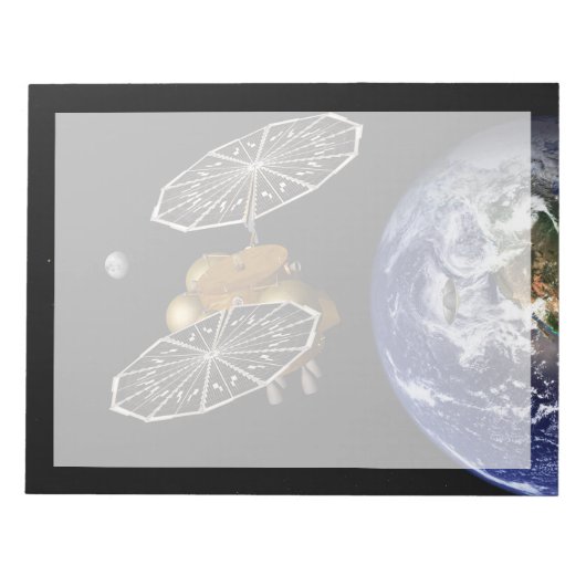 Trennung des Einstiegsfahrzeugs bei einer Mission  Notizblock (Vorderseite)