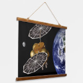 Trennung des Einstiegsfahrzeugs bei einer Mission  Wandteppich Mit Holzrahmen (Gewinkelt)