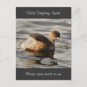 Trennungs- und entfremdete Beziehungskarten Postkarte