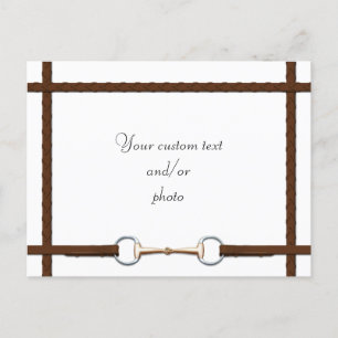 Trense Gebiss & geschnürte Zügel Benutzerdefiniert Postkarte