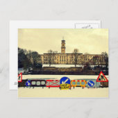 Trent Building , University of Nottingham, Winter Postkarte (Vorne/Hinten)