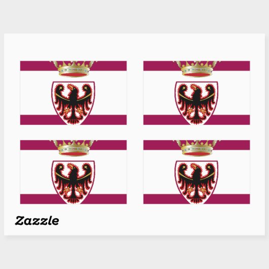 Trentino (Italien) Flagge Rechteckiger Aufkleber (Blatt)
