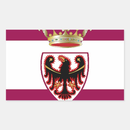 Trentino (Italien) Flagge Rechteckiger Aufkleber (Vorderseite)
