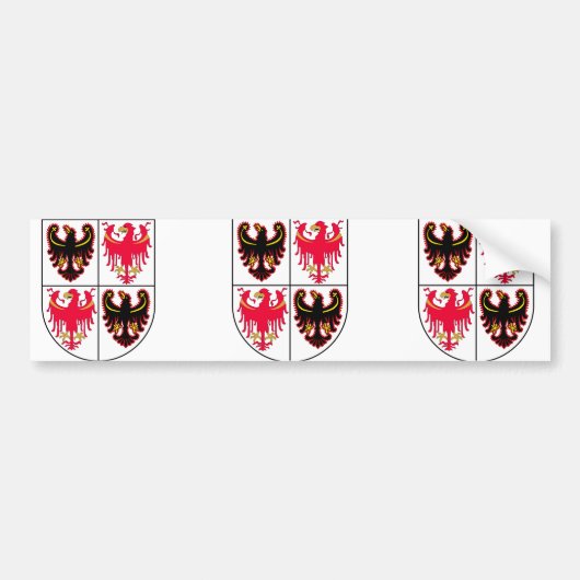 Trentino Südtirol, Italien Autoaufkleber (Vorne)