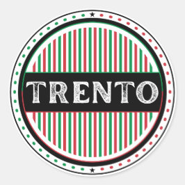 Trento City Pride Emblem – Italian Identity Runder Aufkleber