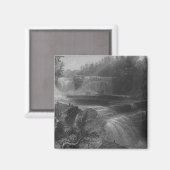 Trenton High Falls, 1838 Magnet (Vorderseite/Rückseite)