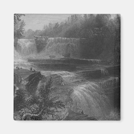 Trenton High Falls, 1838 Magnet (Vorne)