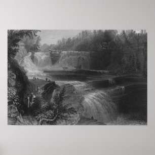 Trenton-Hoch-Fälle, 1838 Poster