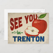 Trenton New Jersey Apple - Vintage Travel Postkarte (Vorne/Hinten)
