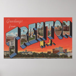 Trenton, New-Jersey - große Buchstabe-Szenen Poster