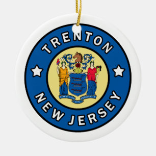 Trenton New-Jersey Keramik Ornament