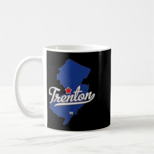 Trenton New Jersey Nj Map Kaffeetasse (Links)