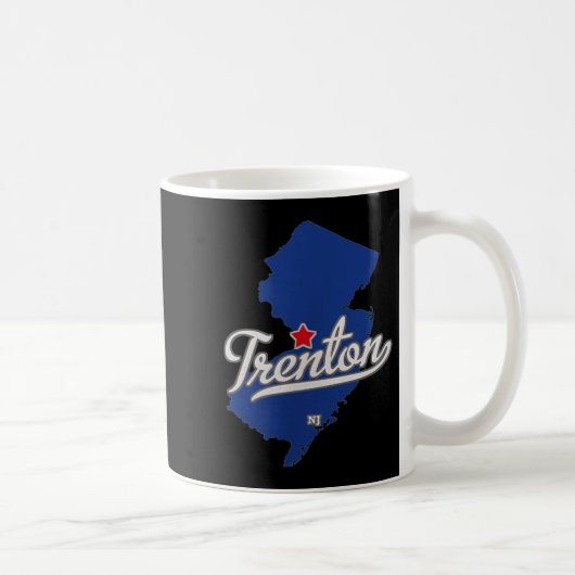 Trenton New Jersey Nj Map Kaffeetasse (Rechts)